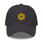 James Webb Space Telescope Hat, JWST Hat, Baseball Cap, Embroidered Dad Hat Dark Grey