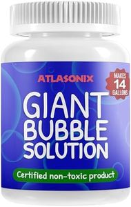 Huge Bubbles Mix Solution 14 Gallons Non Toxic Powder Concentrate Refill for Giant Big Bubble Wands and Machines Safe for Kids and Pets on Summer Outdoor Birthday Fun Party Activity Dog Edible
