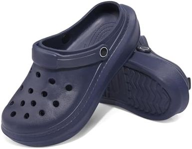 VONMAY Womens Mens Clogs Breathable Summer Beach Sandals Adjustable Slide Garden Shoes Slippers Nonslip, Navy Blue