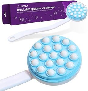 Lavivio Lotion Applicator for Back - Back Lotion Applicator for Women and Men - 19 Massaging Rollers for Soothing Relief - Long Handle, Easy Application - Ideal for Elderly, Perfect for Cream & Lotion