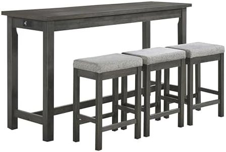 Homelegance 4-Piece Counter Height Dinette Set, Gray