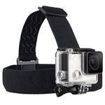 TEKCAM Action Camera Head Strap Mount Compatible with Gopro Hero 13 12 11 10 9 8 7/AKASO EK7000 V50X Brave 4 Brave 7LE Brave 8/APEXCAM/WOLFANG/Dragon Touch 4K Action Camera Headbnad Mount