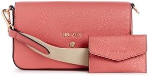 Nine West Peaches Mini Crossbody Flap, Coral, Coral, Small