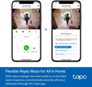 Tapo 2K Doorbell Camera – Wireless Video Security with Night Vision