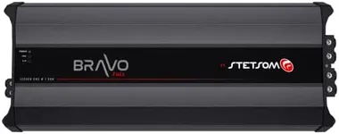 Stetsom Bravo Full 12000 1 Ohm Mono Car Amplifier, 12000.1 12K Watts RMS, 1Ω Stable Car Audio, HD Sound Quality, Crossover & Bass Boost, Car Stereo Speaker Subwoofer MD, Smart Coolers