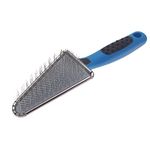 GROOM PROFESSIONAL Triangle Soft Slicker Dog Brush - Dog Grooming Brush - Ideal for those Hard to Reach Areas - Comfort Handle for Relieving Hand Stress - Blue Design