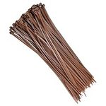 Bolt Dropper Zip Ties - 12-Inch Brown Heavy Duty Cable Ties - Self-Locking Nylon Wire Ties - Weather-Resistant Zip Tie for Organizing and Securing Cables or Various Items - Pack of 100