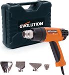 Evolution Power Tools Digital Heat Gun with Variable Heat Control (AKA Hot Air Gun, Heat Shrink Gun) - 230V Domestic Use - Temperature Range of 50 To 630¡ - Incl Carry Case, 4x Nozzles & Scraper
