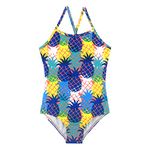 HONISEN Little Toddler Girls One Pieces Swimsuit Quick Dry Swimwear Beach Bathing Suits Pineapple 5T