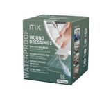 mx HEALTH Waterproof Wound Dressing Film+PAD - 5X7CM (2.5X4CM Wound PAD) - 50 Individually Wrapped DRESSINGS PER Box