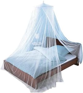 Just Relax Decorative Elegant Bed Net Canopy Set Including Full Hanging Kit, Ideal for Indoors or Outdoors, Intended for a for Covering Beds, Cribs, Hammocks (White, Queen/King)