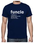 Tstars Uncle Shirt Novelty Gifts from Nephew Niece Funcle Definition Shirts for Men Large Navy