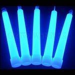 Glow With Us Glow Sticks Bulk Wholesale 25 6” Industrial Grade Blue Light Sticks. Bright Color Glow 12-14 Hrs Safety Glow Stick with 3-Year Shelf Life Brand