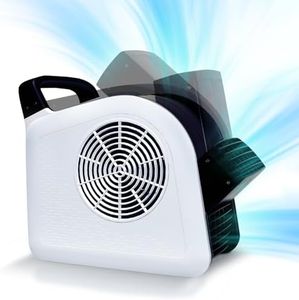 LZLXXLZL Air Mover Blower Fan - Utility Fan 3 Speeds, 2 AC Outlets, Reset and Circuit Breaker, Carpet Dryer for Garage, Gym, Shop, Kitchen - Ventilating, Cooling and Drying, 12", White