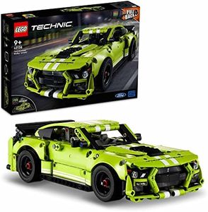 LEGO Technic Ford Mustang Shelby GT500 42138 Model Building Kit; Pull-Back Drag Race Car Toy for Ages 9+