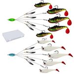 TZDTMEOS Topwater Lure Alabama Rigs Umbrella Rigs Fishing Rigs Lure for Fishing Bass Bait Lure 8inch 1/2OZ Fishing Bait Rigs