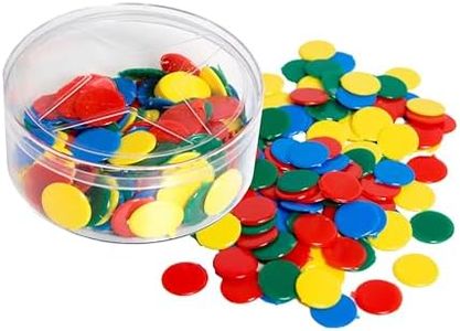Fichas de colores para parchis, juegos de mesa | 100 fichas de colores para juego de mesa | Fichas contadoras para todo tipo de juegos | 25 fichas por color: rojo, verde, azul y amarillo (100und)