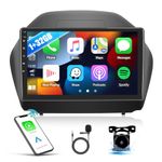 1+32GB Android Car Stereo for Hyundai Tucson 2010-2015 with Wireless Apple Carplay Android Auto 10.1" Touch Screen Car Radio with GPS Navigation HiFi WiFi Bluetooth FM RDS Head Unit with Backup Camera