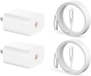 iPhone Charger 2 Pack 20W PD USB C Adapter and 6 FT USB C to Lightning Cable iPhone Charger Fast Charging Compatible with iPhone 14 13 12 11 Pro Max XR XS X i Pad More