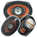 Audiobank 2X AB-790 6x9 -Inches 1000 Watts Peak Power for Pair and 300 Watt RMS Power 4-Way Car Audio Stereo Coaxial Speakers with 4 Ohm Ohm Impedance / 93dB/1w/1m