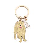 Dog Key-ring Keychain,10cm Cute Metal Dog Keychain Keyring Keyfob Bag Charm Best Birthday (Golden Retriever)