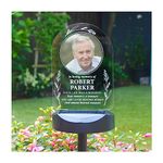 Personalised Memorial Photo Upload LED Outdoor Colour Changing Solar Garden Light Loving Memorial Memory