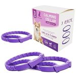 Calming Collar for Dogs 3 Packs Pheromone Collars Appeasing Dog Separation Anxiety Relief Stress 30 Days Calm Pheromones Relax Breakaway Design Adjustable Size Fit Medium Large Small Puppy (Purple)