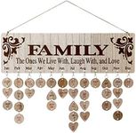 Joy-Leo Gifts for Mom Grandma to Remember Everyone’s Birthday, Joy-Leo Wooden Family Birthday Reminder Calendar Plaque with 100 Tags, Unique Christmas Mothers Day Gifts from Daughter Son, Model JL01