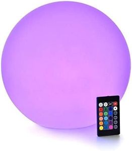 LOFTEK 12-inch LED Dimmable Light Ball: Waterproof Floating Pool Lights with Remote, 16 Colors Sphere Night Light, Cordless & Fast Chargeable, Sensory Toys for Kids, Home, Party, Pool Decor