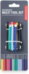 Kikkerland CD120 Rainbow Compact Multi Tool Multi Tool - 7 Tools in 1