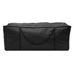 Flymer Garden Cushion Storage Bag Outdoor Storage Bag for Patio Cushions with Durable Handles Black (116 * 47 * 51cm)