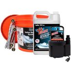 DrainX Tankless Water Heater Flush Kit with Gallon of Liquid Descaling Solution and 1/6HP Extra Strength Pump