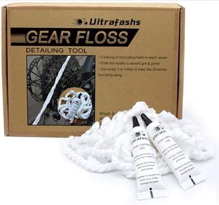 Gear Floss Microfiber Cleaning Rope plus lubricating cream,For cleaning hard-to-clean areas like bicycle transmission pulleys,3D printer lead screws,etc.(40 microfiber ropes,4 grams lubrication)