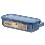 Sistema Ocean Bound Slide 'n Snack Food Storage Container, BPA-Free, 445 mL (1.9 Cup), Teal or Blue (Not Selectable)