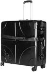 HXBER Bike Box for Air Travel Water Resistant ABS Material Case with TSA Lock Aluminum Frame Universal Wheels for 16-Inch Folding Bikes