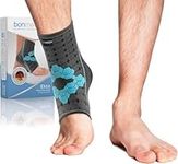 bonmedico Ankle Support Brace - Ekto Large Ankle Brace Compression Sleeve w/Thermo-Active Material to Ease Discomfort from Weak Ankles & Foot Injuries, S