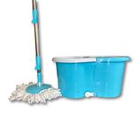 Drumstone Microfiber Mop Buckets System, 360 Spin Rapid Dehydration Dust Mop Buckets with 2 Mop Pads, Adjustable Handle, Dry and Wet Mops, Commercial & Home Mop and Bucket for Floor Cleaning