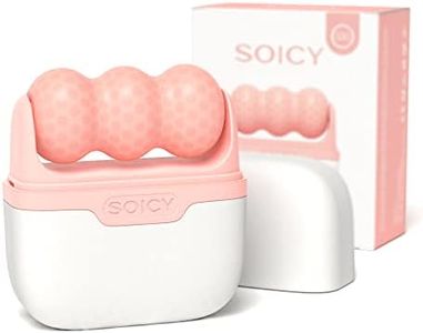 SOICY S30 2-in-1 Ice Roller Face Pink Cooling Ice Facial Eye Skin Roller with Plastic Cover, 1 Count