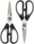 LIVINGO 7.5" Kitchen Scissors All Purpose for Sharp Cutting Small Bones & Vegetables, with Nutcracker Grip Comfortable, Heavy-duty Food Shears for Home Cooking