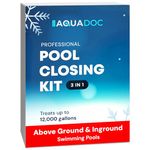 Pool Closing Kit for Above Ground Pool and inground Pools - Make Pool Open & Close Easy with This Pool Winterizing Kit - Up to 12,000 Gallons - AquaDoc Pool Chemicals