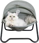 ROGSOUTH Cat Bed, Pet Hammock Bed for Puppy and Kitty, Comfortable and Breathable Elevated Cat Nest, Easy to Assemble, Cover Removable and Washable, Suitable for Indoor and Outdoor Use