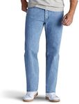 Lee Men's Relaxed Fit Straight Leg Jean, Worn Light, 36W x 30L