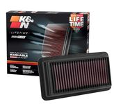 K&N engine air filter, washable and reusable: 2014-2019 Honda Civic L4 1.5L 33-5044