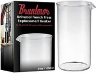Bruntmor 34 Oz French Press Replacement Glass Beaker Carafe, 8 Cup Glass French Press Replacement Beaker, Thick Glass made of borosilicate glass, Gifting for coffee lover