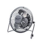 Comfort Zone Mini Portable Desk Fan with 360-Degree Adjustable Tilt, Dual Powered (USB or Power Cord), 4 inch, All-Metal Construction, Airflow 3.31 ft/sec, Ideal for Home, Bedroom & Office, CZHV4S