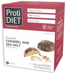 ProtiDIET Caramel and Sea Salt Collagen Crispy Bites - Gluten free, Low Sugar, No Trans Fat - Great On-The-Go High Protein Healthy Snacks for Adults with Essential Nutrients - 7 Protein Clusters Per Box