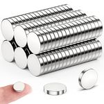 FINDMAG 50 Pcs 10 mm x 2 mm Strong Magnet, Neodymium Magnets, Fridge Magnets, Small Magnets Strong, Whiteboard Magnets, Craft Magnets for Whiteboard, Round Magnets for Crafts, Photos, Tools, DIY