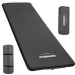 OVERMONT 3”Thick Self-Inflating Sleeping Pad - Wide Foam Camping Mattress Portable Roll Up Outdoor Mat for Tent Car Truck Van Rooftop - 4 Season