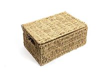 Woodluv Storage Boxes With Lids, Storage Baskets Woven Natural Seagrass, Shelves Basket, Gift Hamper basket, Storage Basket Organiser, Medium