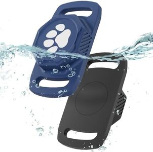 Waterproof Airtag Dog Collar Holder, 2 Pack Ultra-Enduring Silicone Pet Collar Case for Apple Airtags, Anti-Lost & Lightweight Air Tag Holder Compatible with Cat Dog Collars Charms Harness